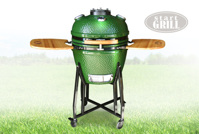 Керамический гриль со стеклянным окошком Start Grill 22 зеленый